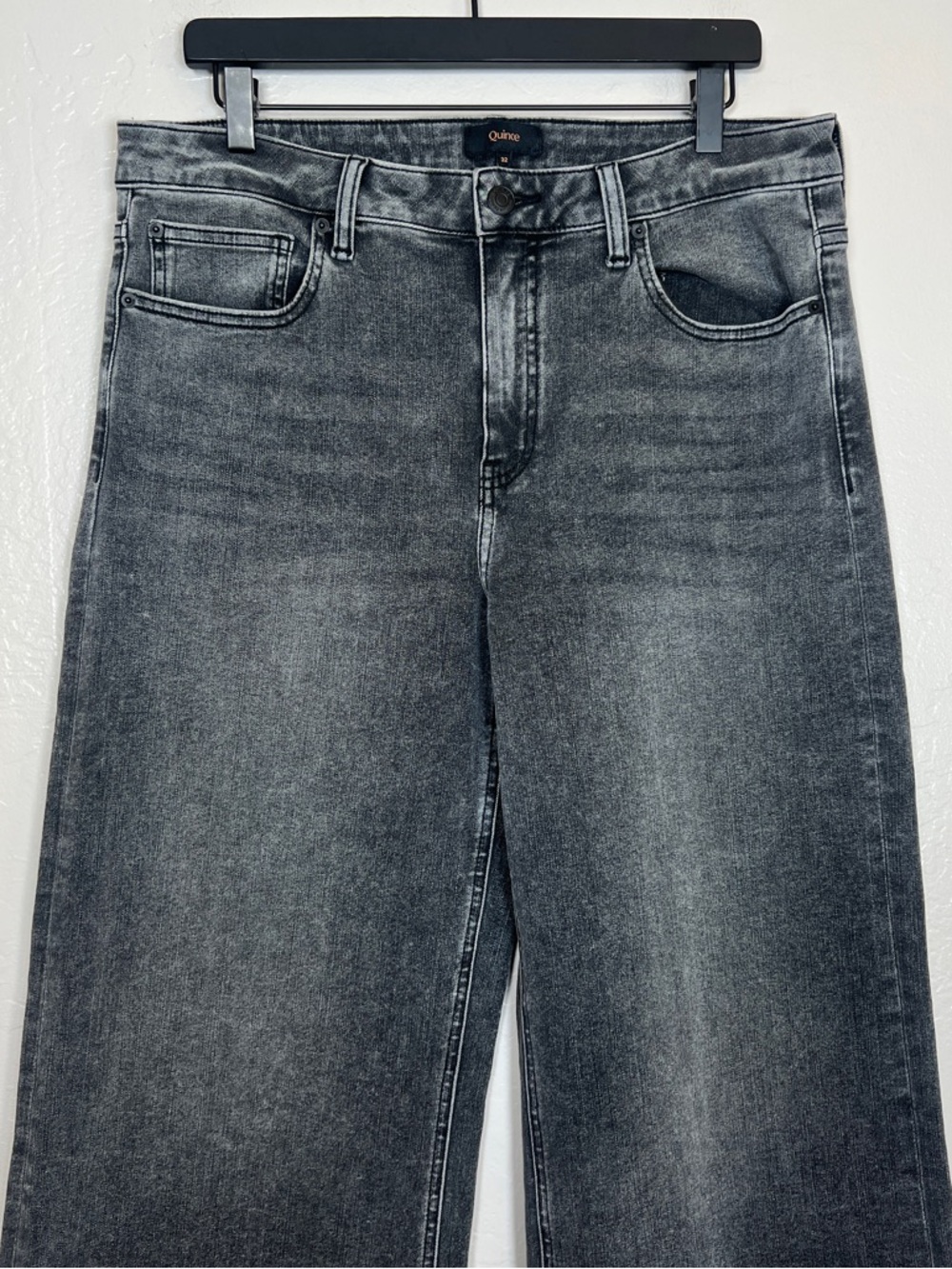 QUINCE Women’s Size 32 X 30 Greyed Out Bella Stretch High-Rise Wide Leg Jeans - Picture 4 of 14